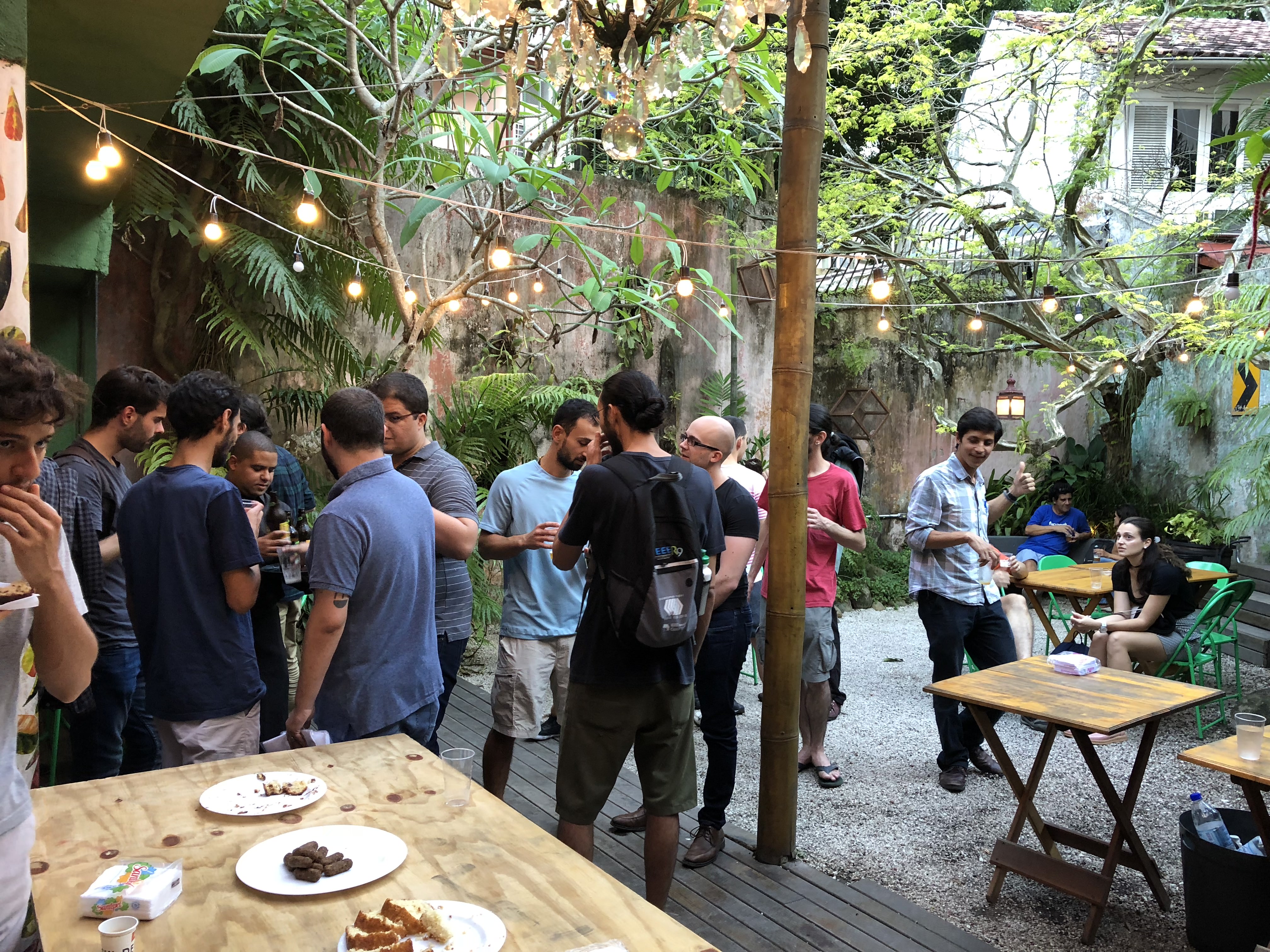 Hanging out and networking. Rio de Janeiro, 2018.